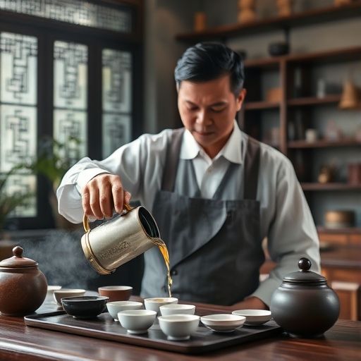 茶艺师冲泡茶叶