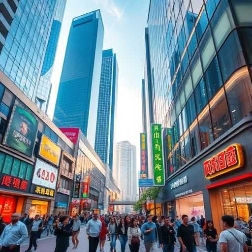 广州中圈商业街景