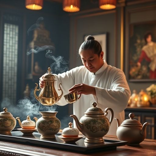 茶艺师冲泡茶叶