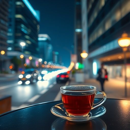 夜晚品茶