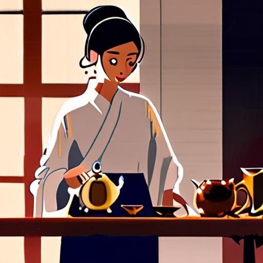 茶艺师优雅表演