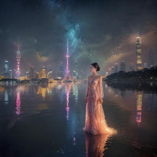 珠江夜景增添广州夜场氛围