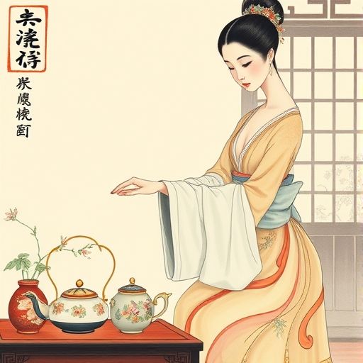 茶艺师演示传统点茶技艺