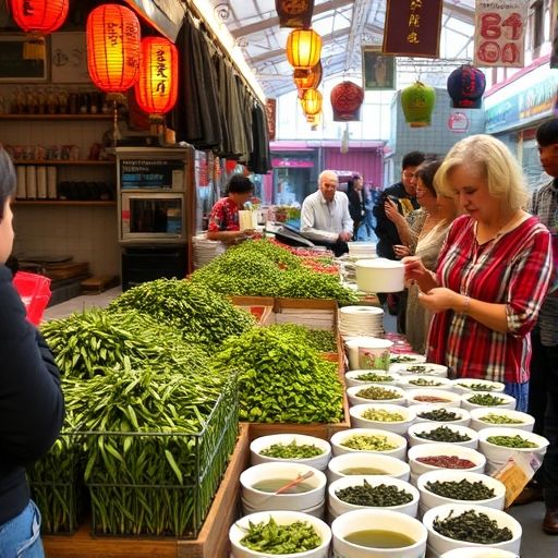 广州茶叶市场热闹景象