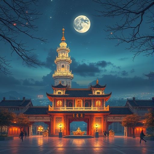 夜晚茶室的温暖灯光