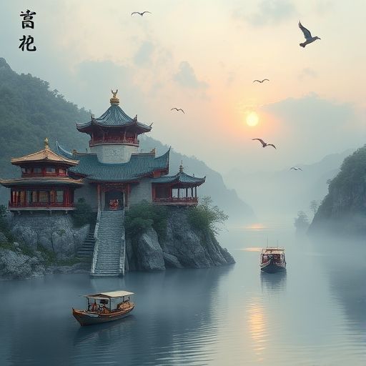 传统茶室内的书法装饰