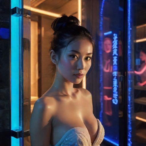 南京桑拿会所夜景外观展示