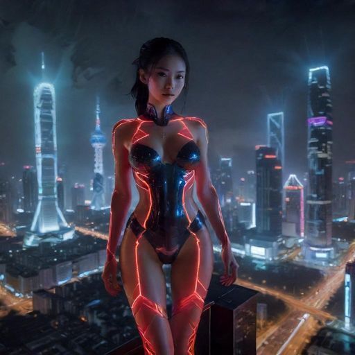 深圳中圈ww夜晚的璀璨灯光