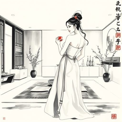 禅意茶室的整体布置
