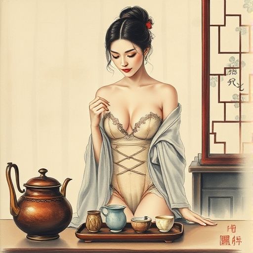 茶艺师优雅泡茶