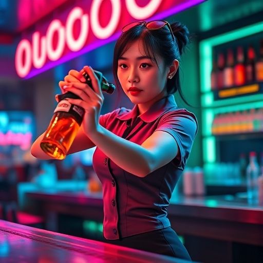 调酒师表演