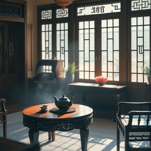 广州茶肆一景