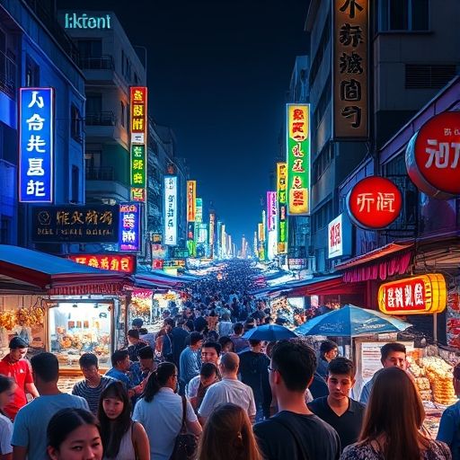 珠江新城夜市