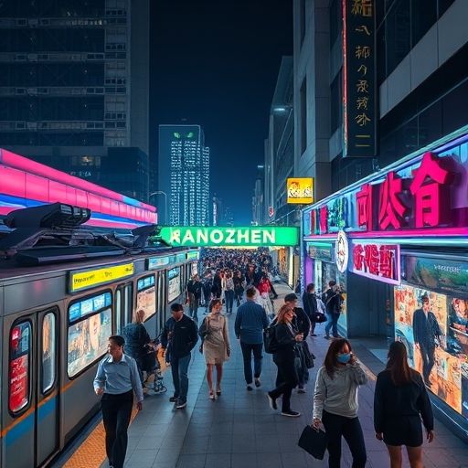 深圳地铁夜景