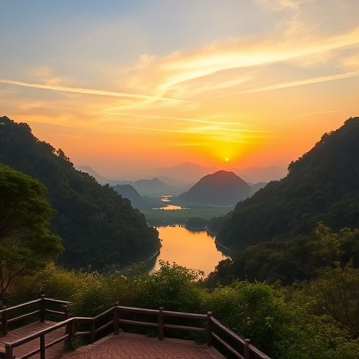 佛山西樵山日落美景