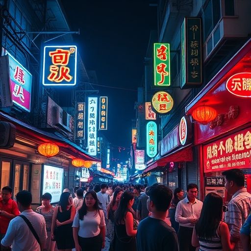 罗湖酒吧街夜景