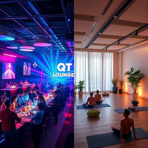 QT场与养生馆氛围对比
