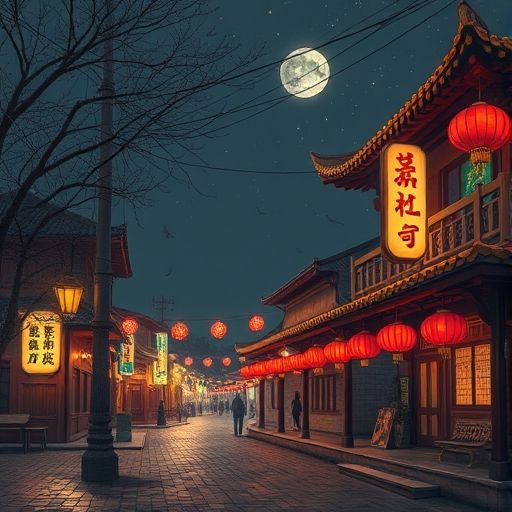 深圳夜场街景夜色氛围