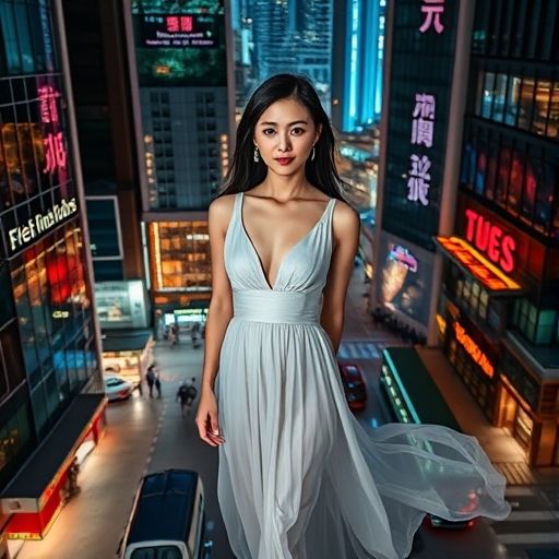 广州夜景下的休闲场所