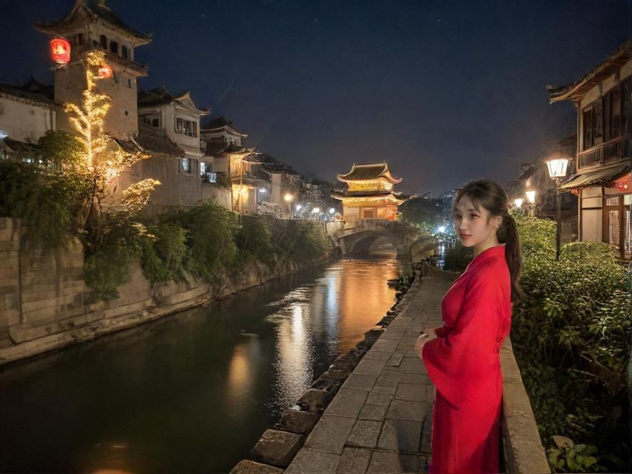 广东夜景城市灯光