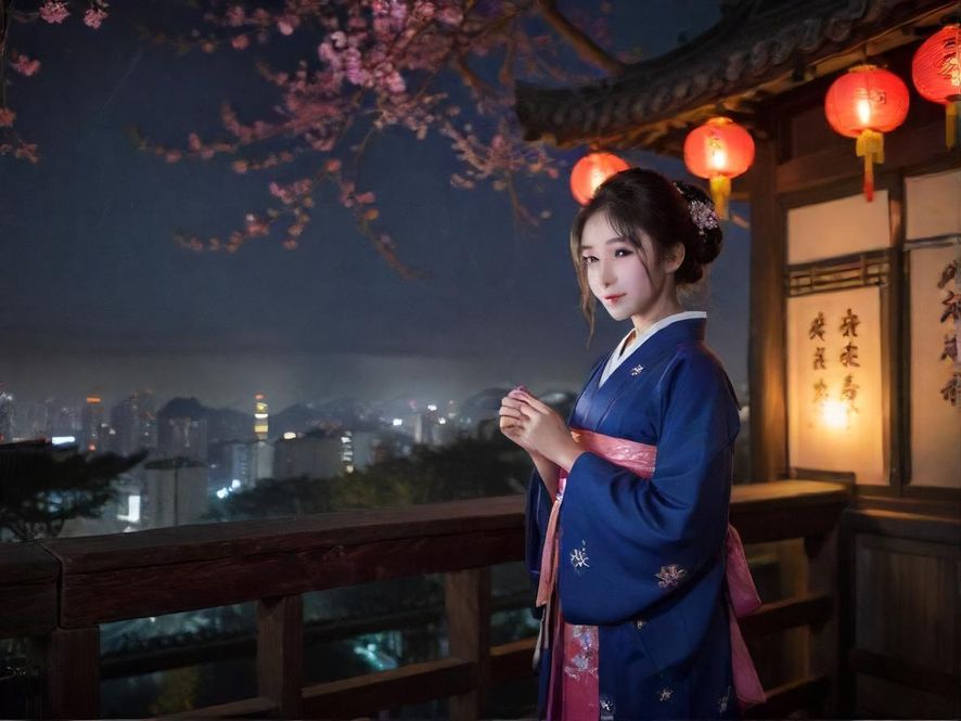 都市夜景，霓虹闪烁，车水马龙，仿佛在诉说着这座城市永不停歇的脉搏。