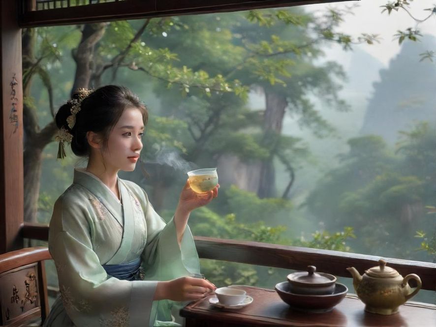 广佛喝茶空间雅致茶室布置