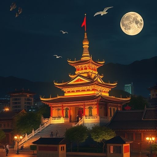 高端桑拿会所夜景