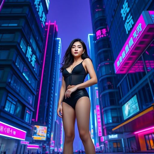 深圳夜景霓虹灯
