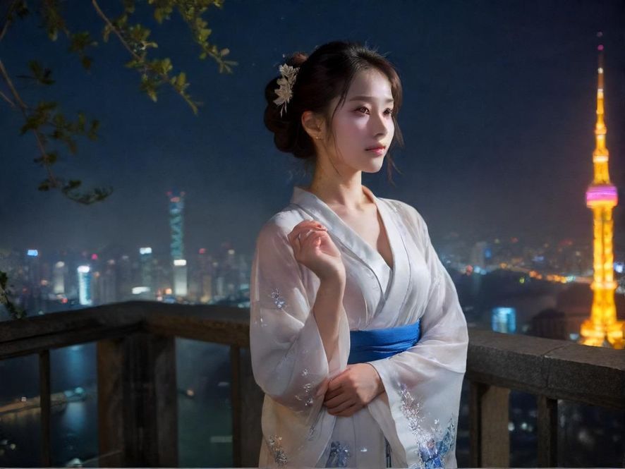 夜晚灯火璀璨的会所入口