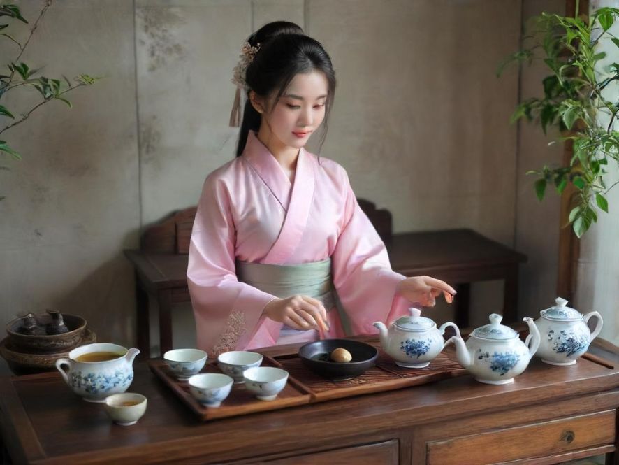 温馨茶室品茶氛围