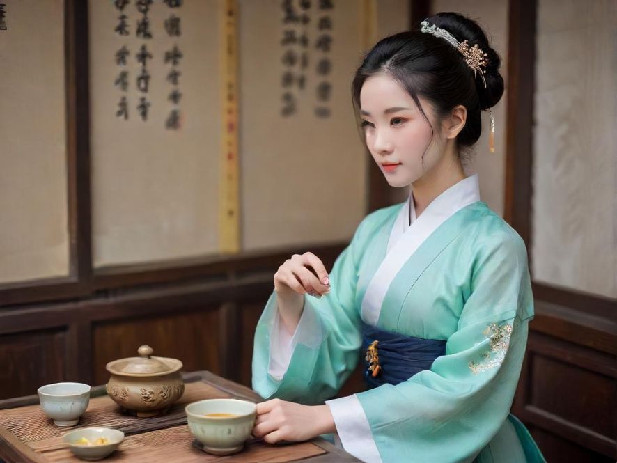 精致茶艺布置