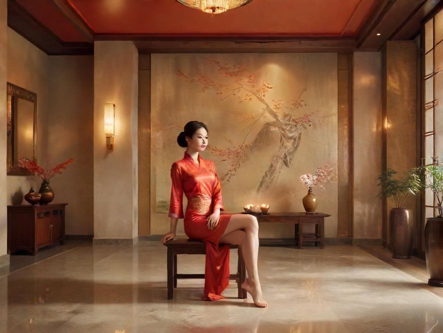 余杭某休闲会所的大堂，光线柔和，环境舒适。