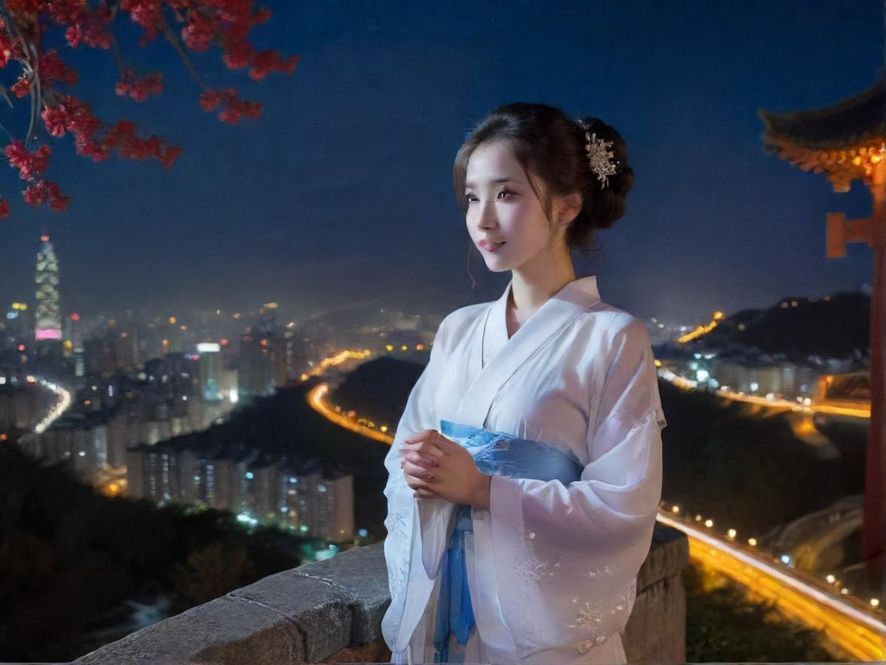 广州夜色下的休闲会所入口