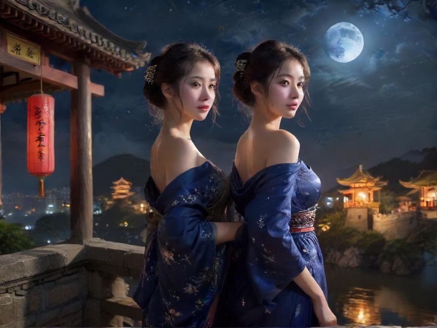 夜场桑拿会所外部夜景展示