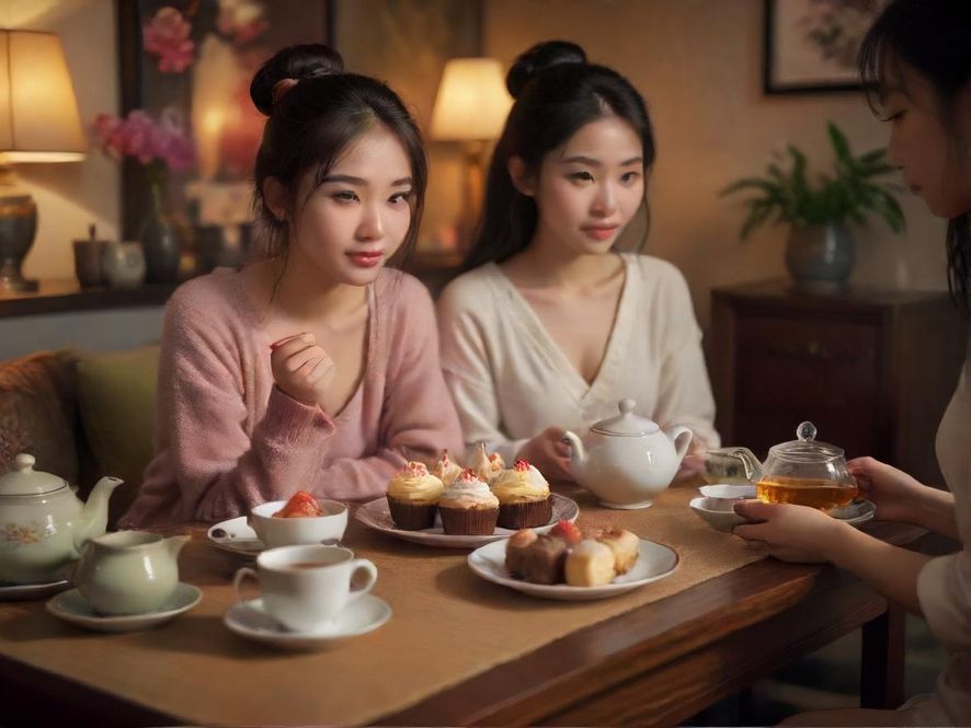 深圳悦来香PM之家甜点茶饮桌面布置图