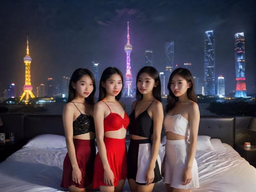 广州夜生活娱乐场景夜景
