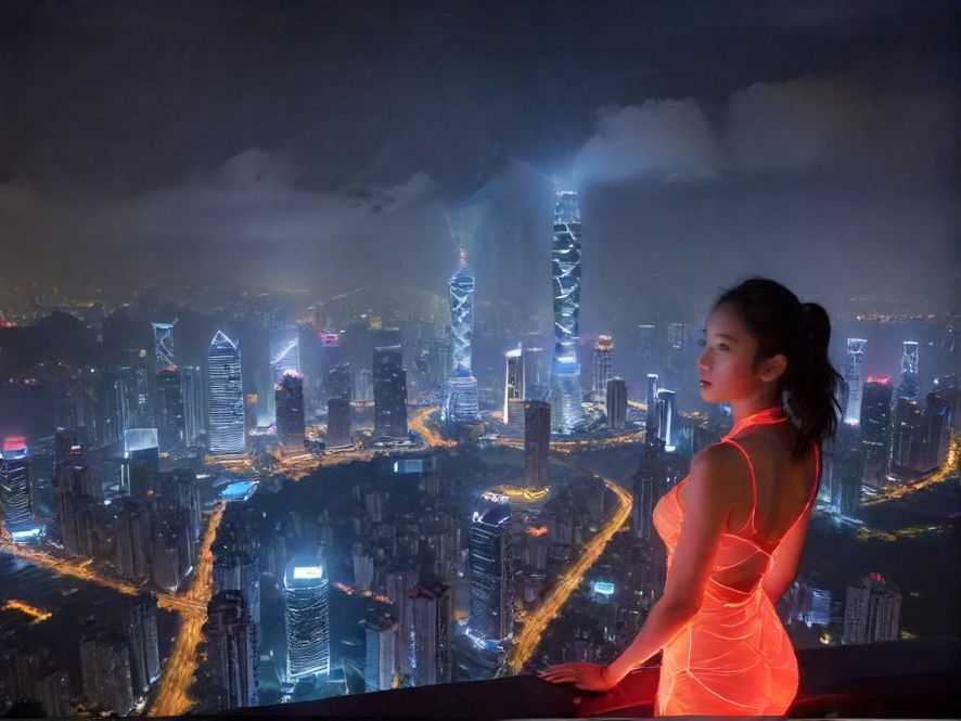 深圳璀璨夜景，预示着丰富的夜生活