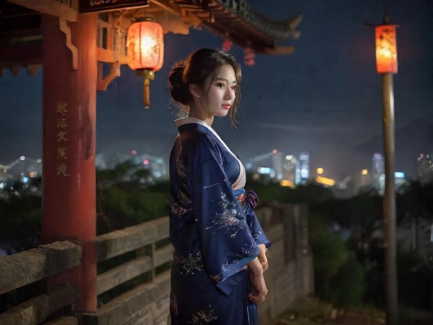 夜晚广州繁华的街景，灯火辉煌，充满都市活力。