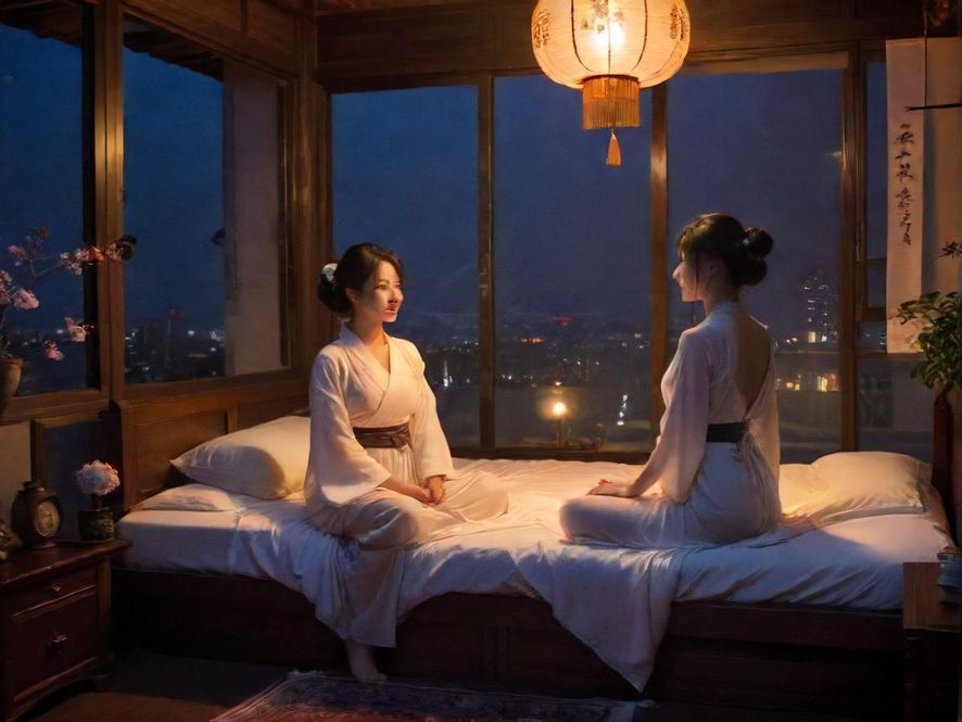 夜场桑拿会所按摩室温馨场景
