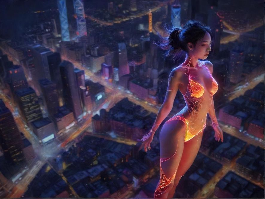 一幅抽象的夜场资源地图，用霓虹灯线条勾勒出城市的区域和不同的娱乐场所图标。