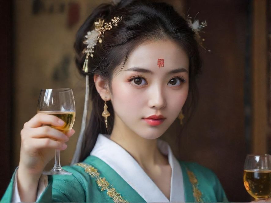 一位充满魅力的成熟女性,眼神温柔而富有深意,在高级酒吧的柔和光线中,展现出迷人风采。