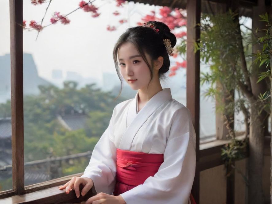 一位面容恬静的女性在温馨私密的会所内,享受着宁静的时光