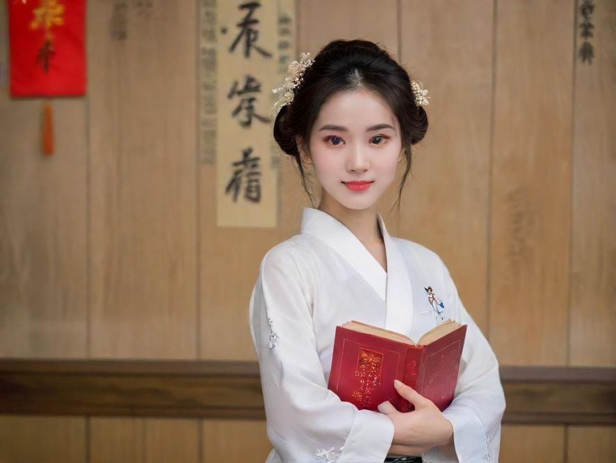 在福田精致会所内，一位气质优雅的商务模特，在柔和灯光下，侧身面对镜头，脸上带着浅浅的微笑，营造出温馨而私密的氛围。