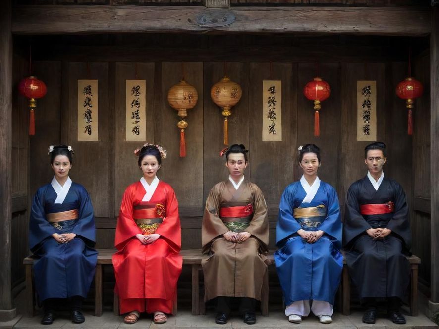 一群年轻人在咖啡馆里开心地聊天，享受休闲时光