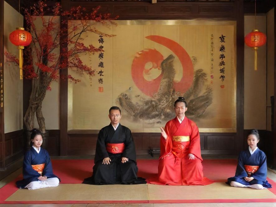 广州一家高端桑拿会所的入口，设计现代而雅致，门前有水景和绿植，营造出宁静奢华的氛围。