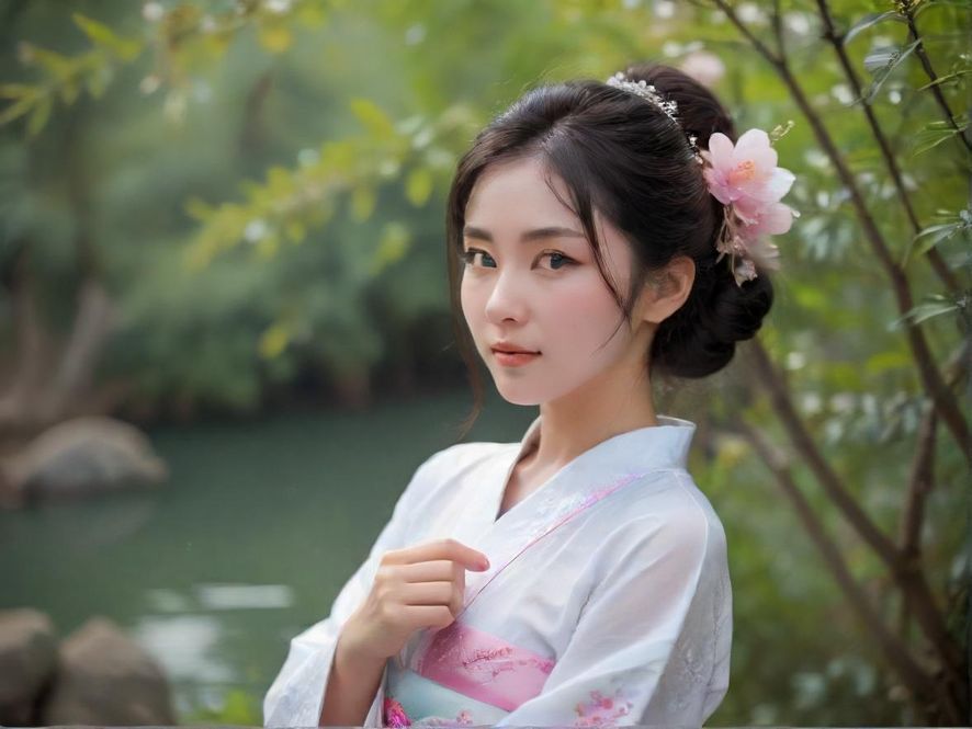 一位女士在私密空间中放松的背影，光影交错，营造出一种宁静而唯美的意境。